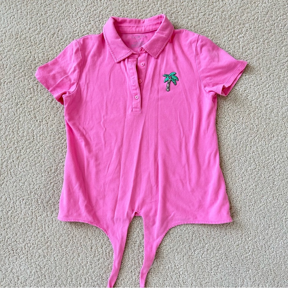 Talbots Pink Short Sleeve Polo Shirt